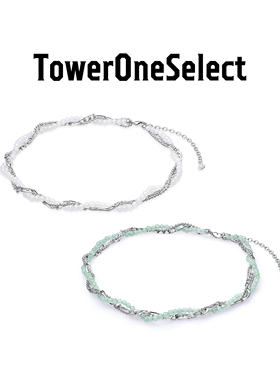 TowerOneSelect官方店TOWERONE玉柔项链玉石国风缠绕项链百搭颈链