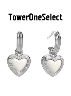 TowerOneSelect官方店ZHAO奶油爱心千层蛋糕耳钉小众设计感耳饰女