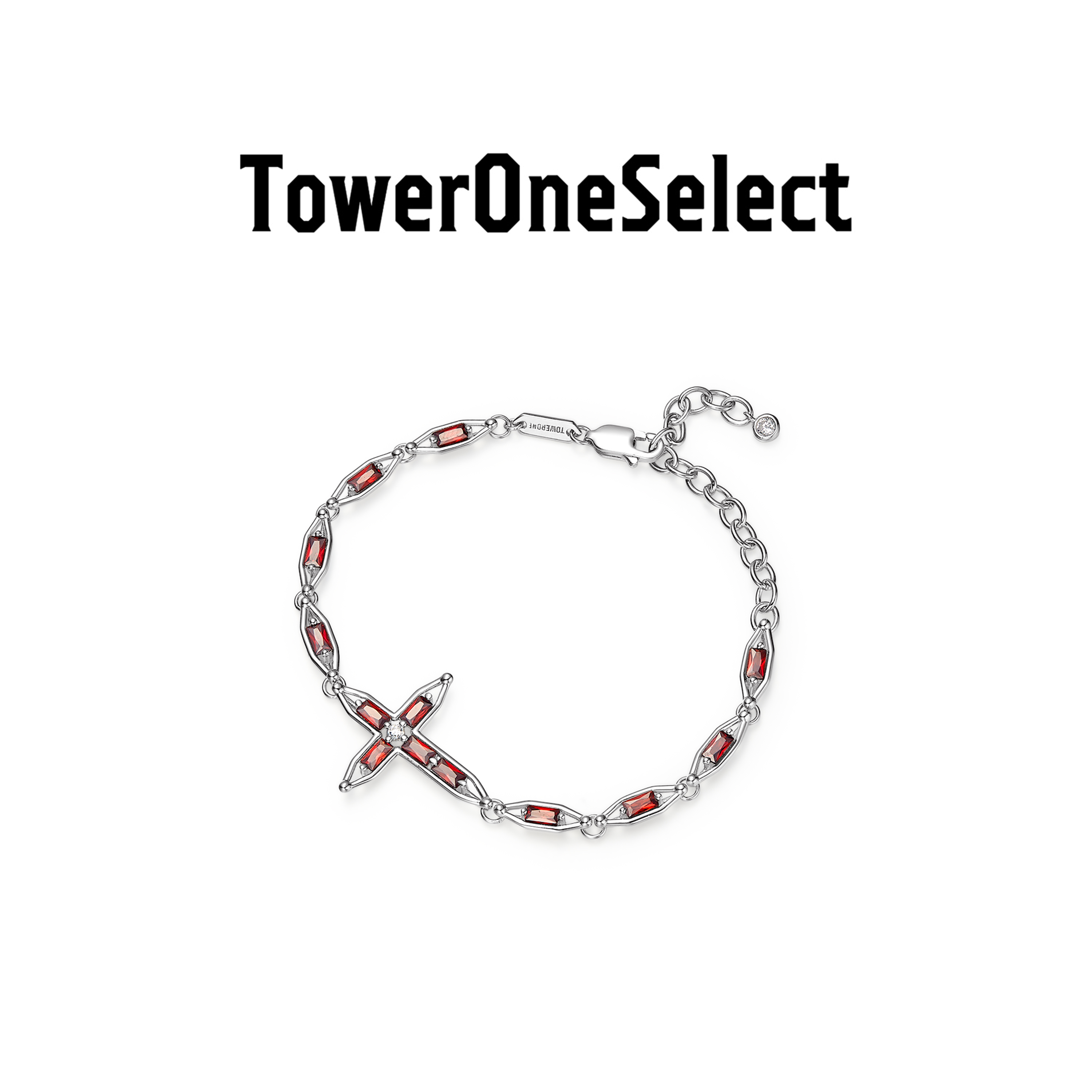 十字架925银哥特风手链官方店