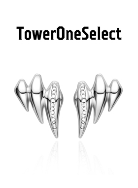 TowerOneSelect官方店TOWERONE爪牙耳钉原创设计冷淡风情侣耳饰潮