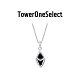 TowerOneSelect官方店SIDE DISH 水滴项链泪形黑色滴胶小众锁骨链