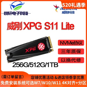 AData/威刚S11 Lite 256G 512G 1TB SSD固态硬盘M.2NVME XPG有S20