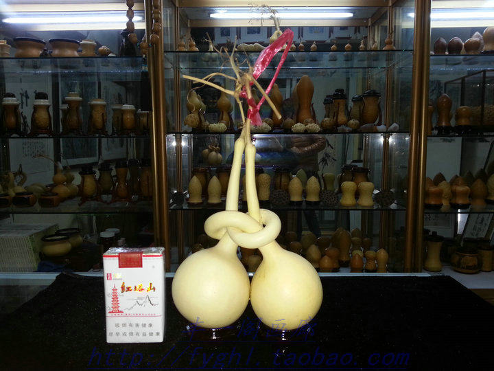 天一阁文玩精品天然异形双胞胎双打结摆件招财把玩葫芦手把件