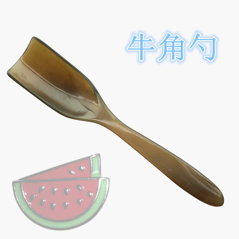 大号手工天然牦牛角茶勺茶则取茶叶匙铲子茶道健康养生功夫茶器具