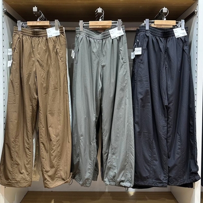 M479402女装保暖休闲长裤/休闲裤裤子25秋冬新款松紧腰加绒直筒裤