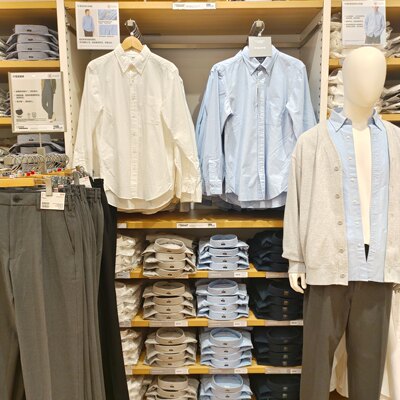 M482445秋季男装女装 牛津纺长袖衬衫商务通勤风 条纹纯色衬衫