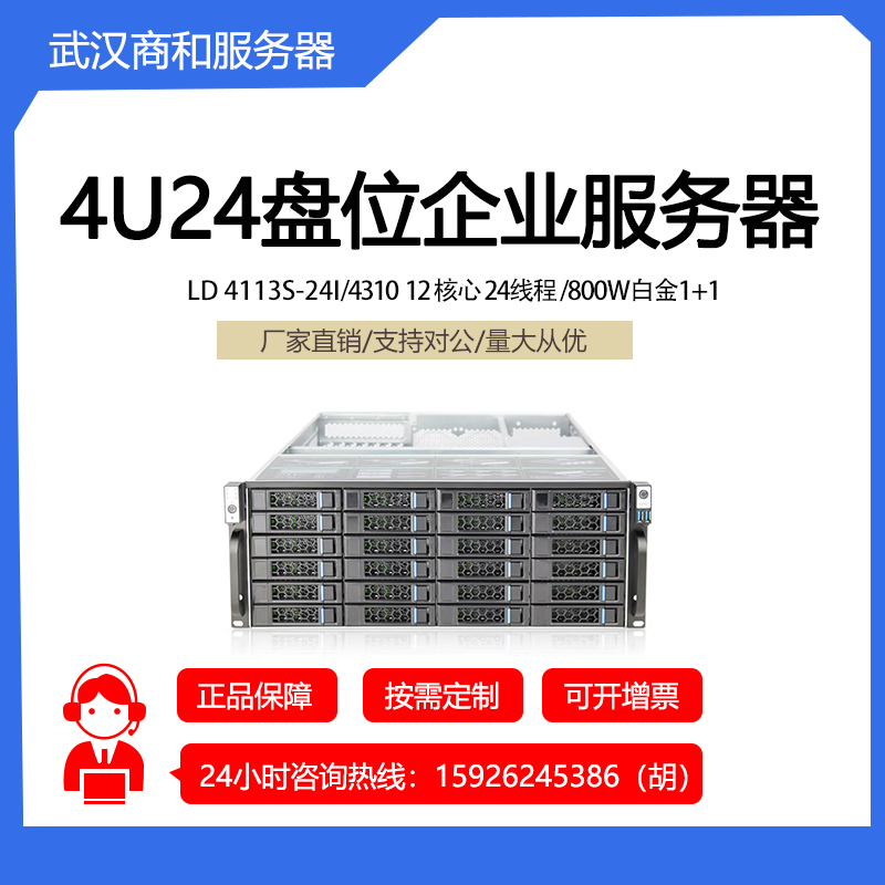 LD4113S-24I 4U24盘位热插拔硬盘数据备份企业服务器SATA/SAS通用 品牌台机/品牌一体机/服务器 服务器/Server 原图主图