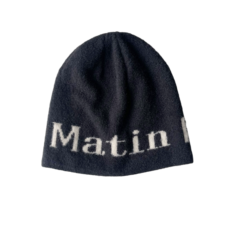 网红帽子女秋冬季百搭保暖针织帽ins新款字母毛线帽包头帽冷帽男