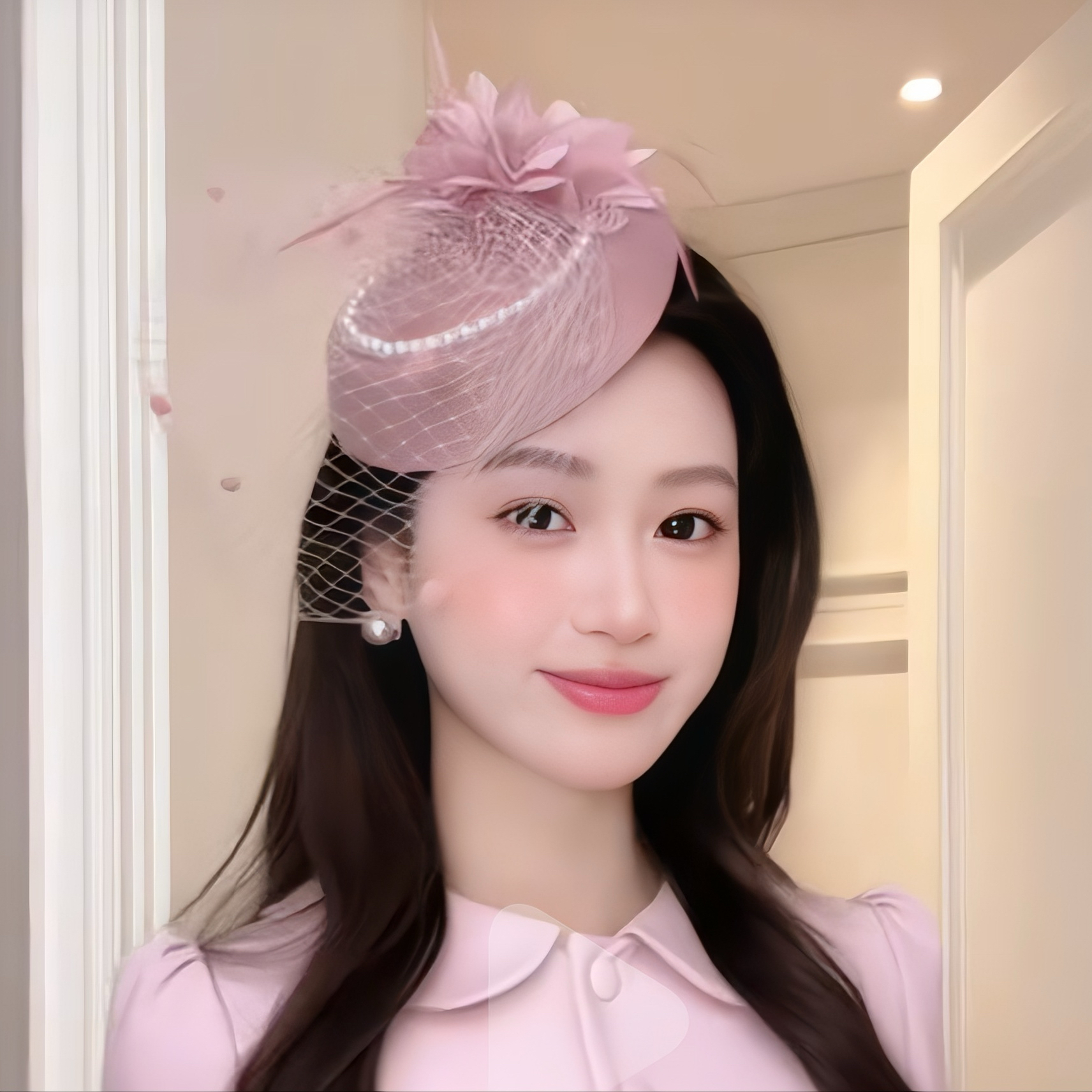 法式感帽子洋气优雅名媛帽女英伦网纱小礼帽时尚女士头饰礼帽发夹