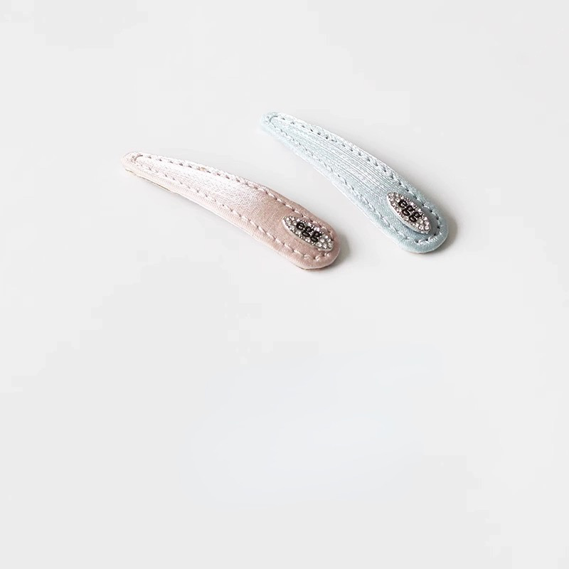 partyme手工新款椭圆字母三角形边夹刘海夹碎发夹侧边奶油色系