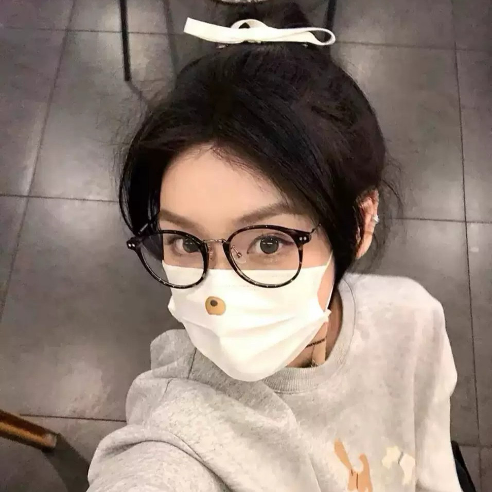 网红复古豹纹眼镜女近视高级感玳瑁方圆脸显脸小素颜大框眼睛图片