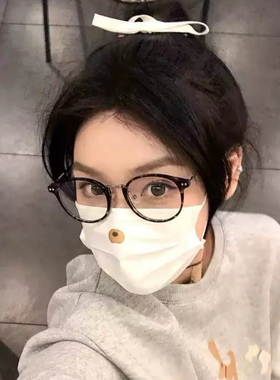 复古豹纹眼镜女近视可配度数高级感玳瑁方圆脸显脸小素颜大框眼睛