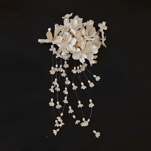 partyme手工超仙铃兰花头饰森系新娘结婚发饰花朵流苏发夹发饰女