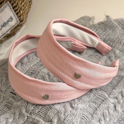 Partyme手工复古纯色加宽系列高颅顶发箍爱心小众简约高级感头箍