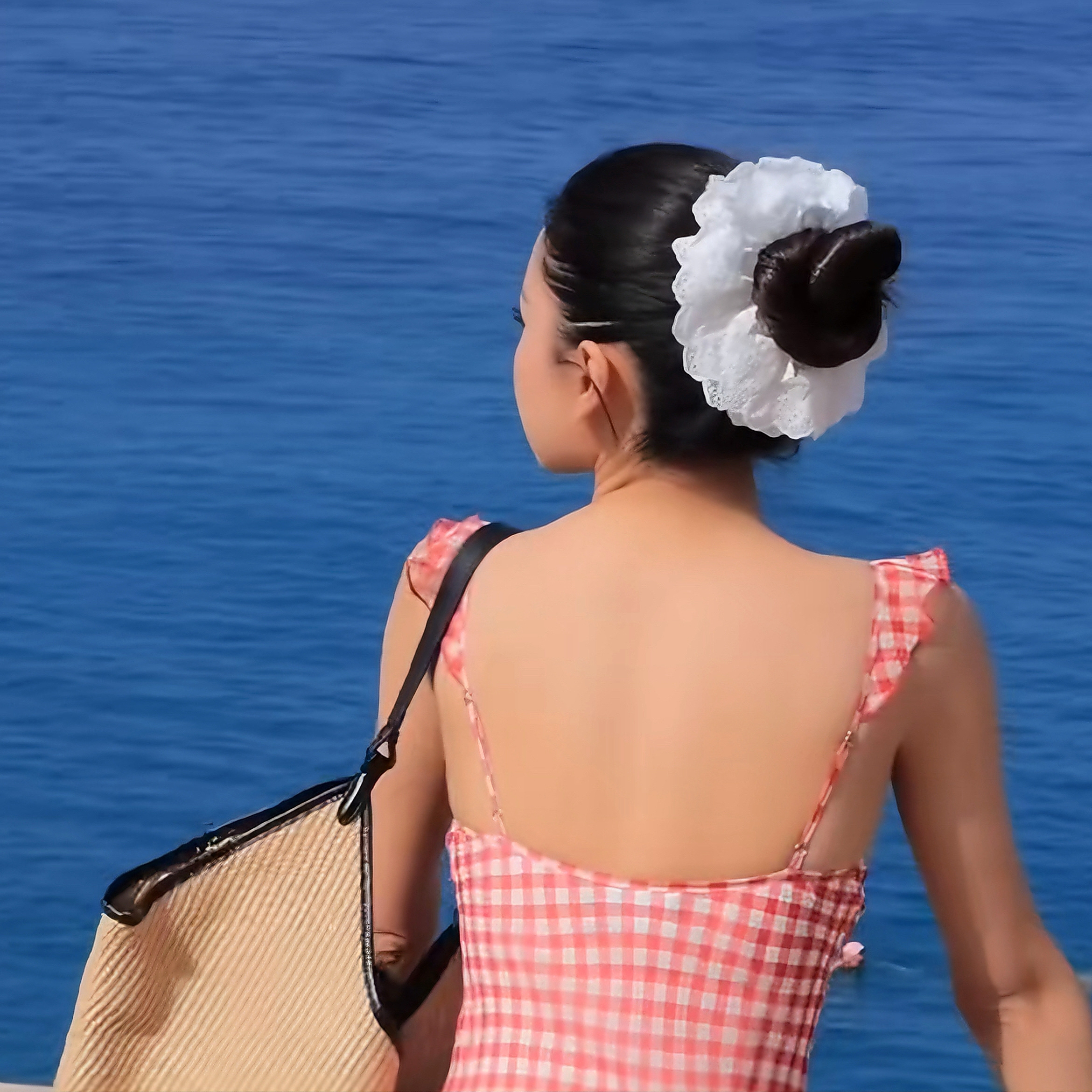 蕾丝花边发圈白色发绳