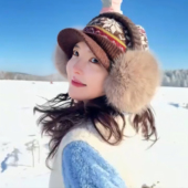 partyme手工章若楠耳罩冬防寒保暖毛绒护耳骑车防风折叠耳捂耳暖