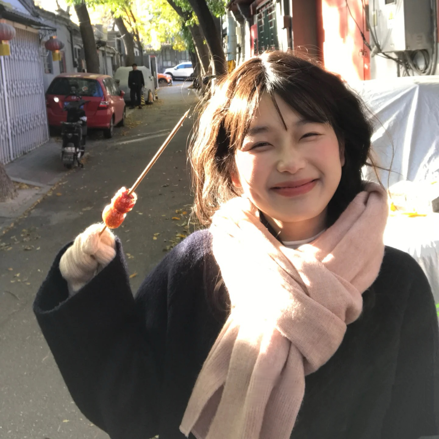 简约纯色红色围巾长款加长加厚过年中国红女冬款网红百搭围脖保暖