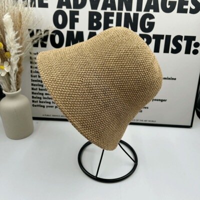 partyme手工网红显脸小针织水桶镂空薄款遮阳防晒盆帽出游素颜帽