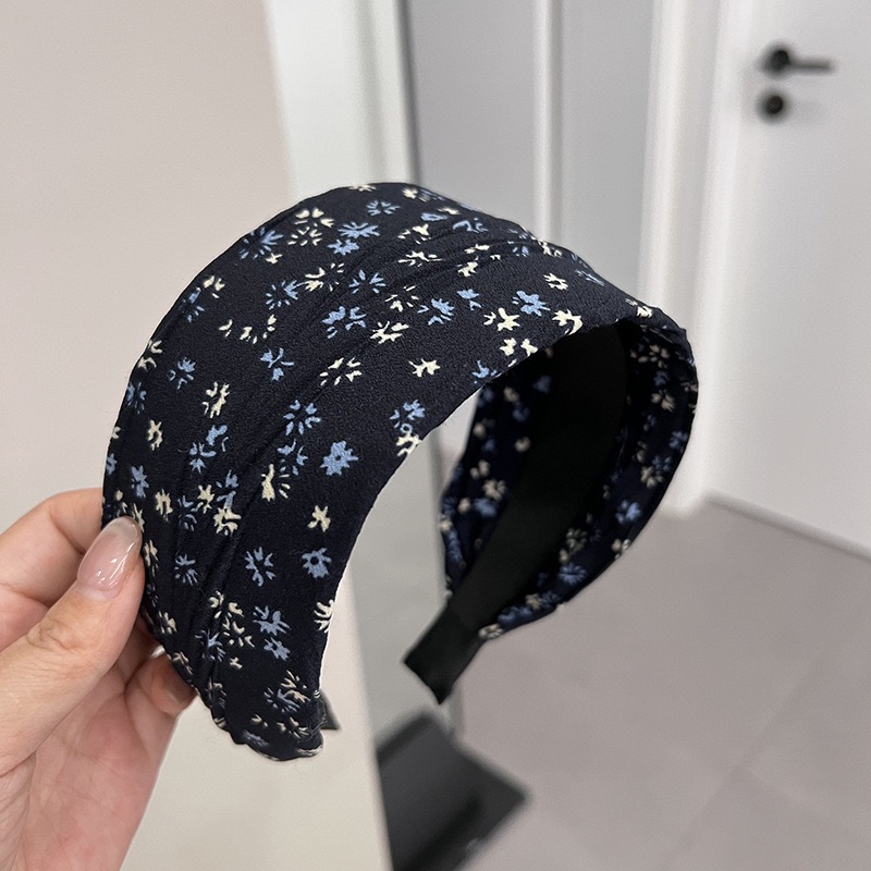 partyme手工高级感发卡小碎花发箍网红印花宽边发带气质压发森系