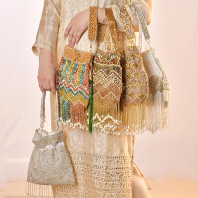 华美流苏印度全手工手提袋