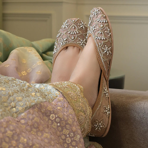 雾霾紫华丽重工钉珠高端手工鞋