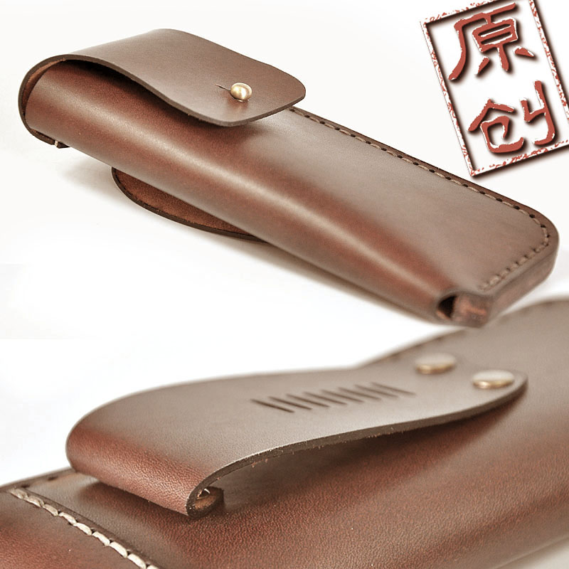 可以挂在腰带上的真皮牛皮眼镜盒