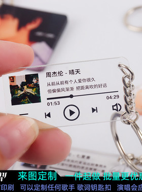 JAY周杰伦专辑封面歌词钥匙扣挂件配饰明星应援粉丝周边定制礼物