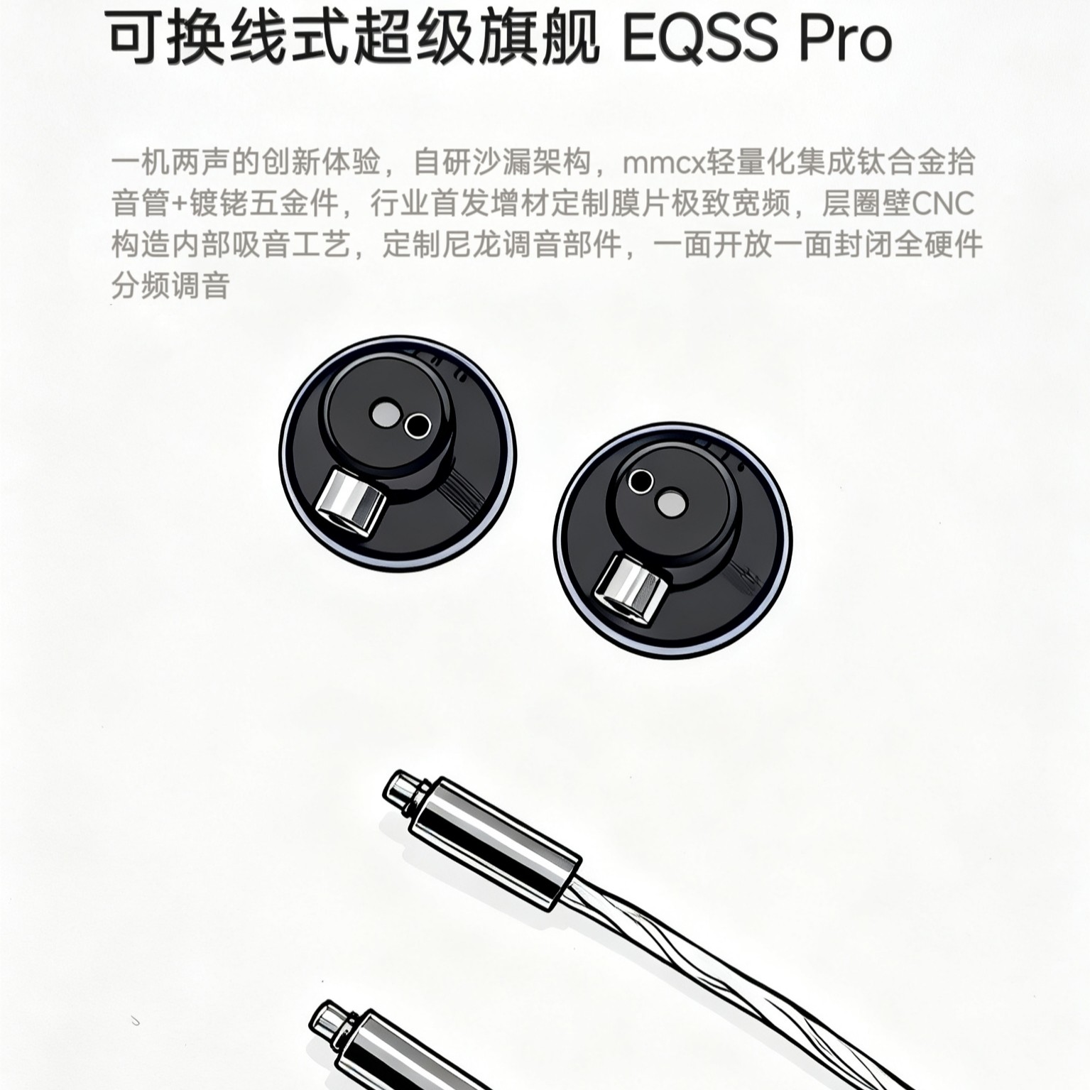 thumbnail for EQSS Pro Flat-Head Headphones Flat-Head Total EQSS Pro