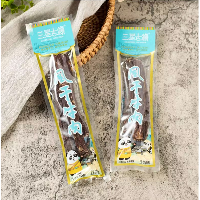 三星古镇风干牛肉500g散装称重独立小袋四川肉干零食五香味嚼劲足