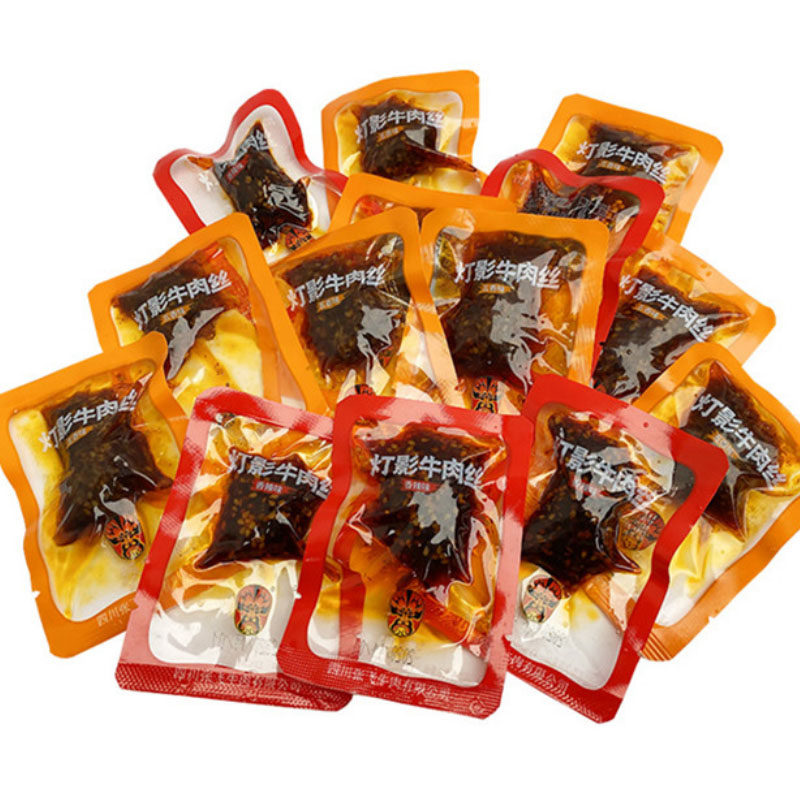 张飞灯影牛肉丝500g散称五香味麻辣牛肉丝休闲零食小吃四川特产