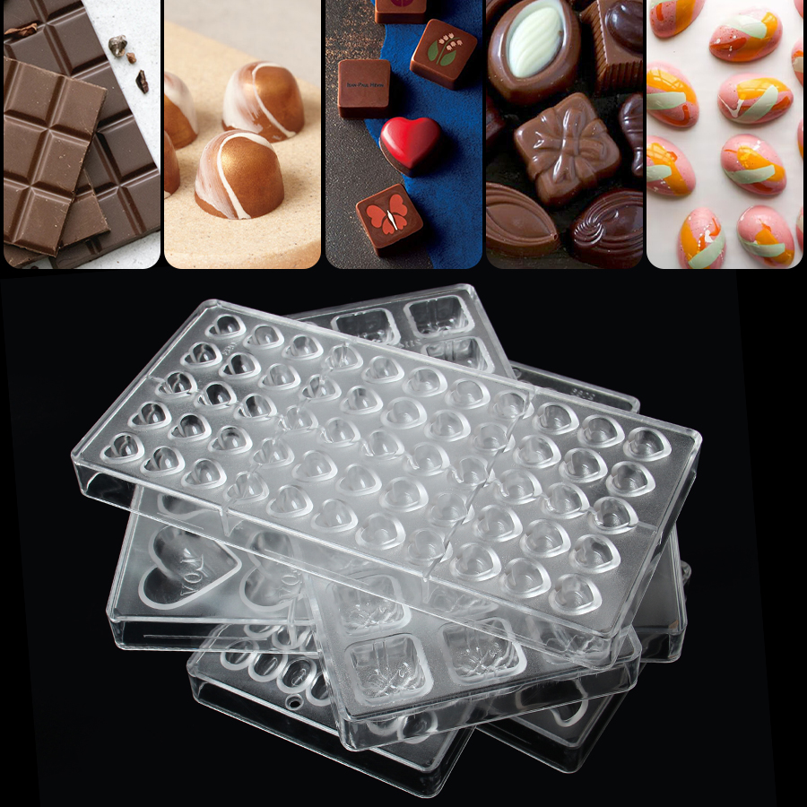 烘焙巧克力模具礼物盒心形爱心PE透明硬塑月亮星果冻朱古力烘焙模