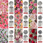 超大号俄罗斯裱花嘴 大玫瑰糖情人节郁金香花束蛋糕 棉花糖挤嘴