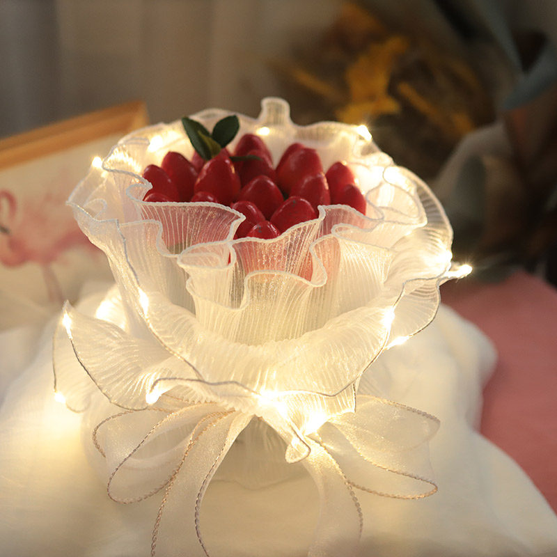 褶皱发光浪花纱鲜花包装花束珍珠波浪纱网蛋糕纱包花网纱花艺材料