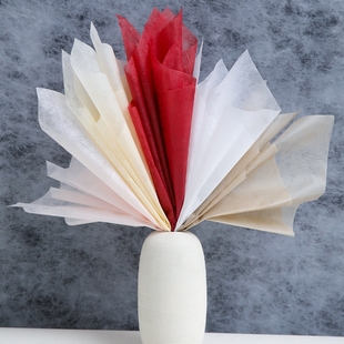 牛奶棉鲜花包装 防水内衬花艺材料全套白色 纸小花束包花棉纸抽取式