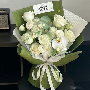 巴洛克鲜花包装纸复古浮雕艺术范礼品包装纸棉纺材质防水花店资材