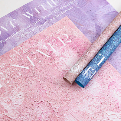 艺术范油画纸鲜花包装纸花束防水