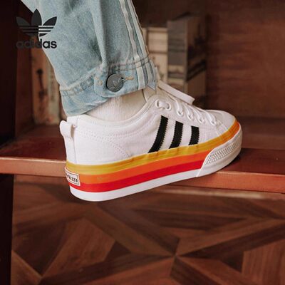 阿迪达斯女鞋厚底增高板鞋松糕鞋