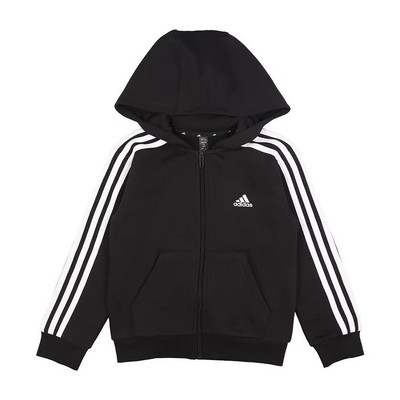 Adidas/阿迪达斯正品2026冬季款儿童日常连帽简约加绒外套GQ8900