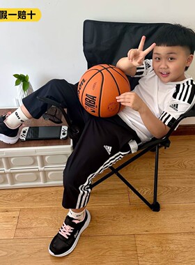 adidas阿迪达斯夏季男大童足球运动上衣圆领短袖T恤正品GN5738