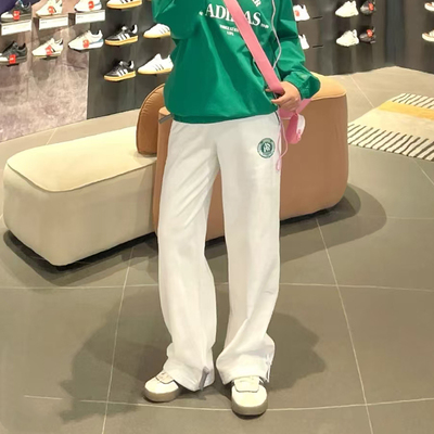 阿迪达斯正品女裤针织直筒卫裤