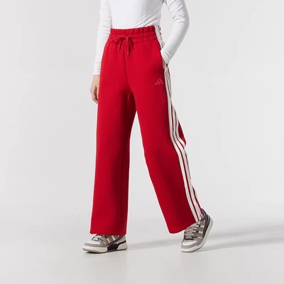 Adidas阿迪达斯蛇年女子三条杠针织直筒阔腿长裤JZ1642  JZ1643