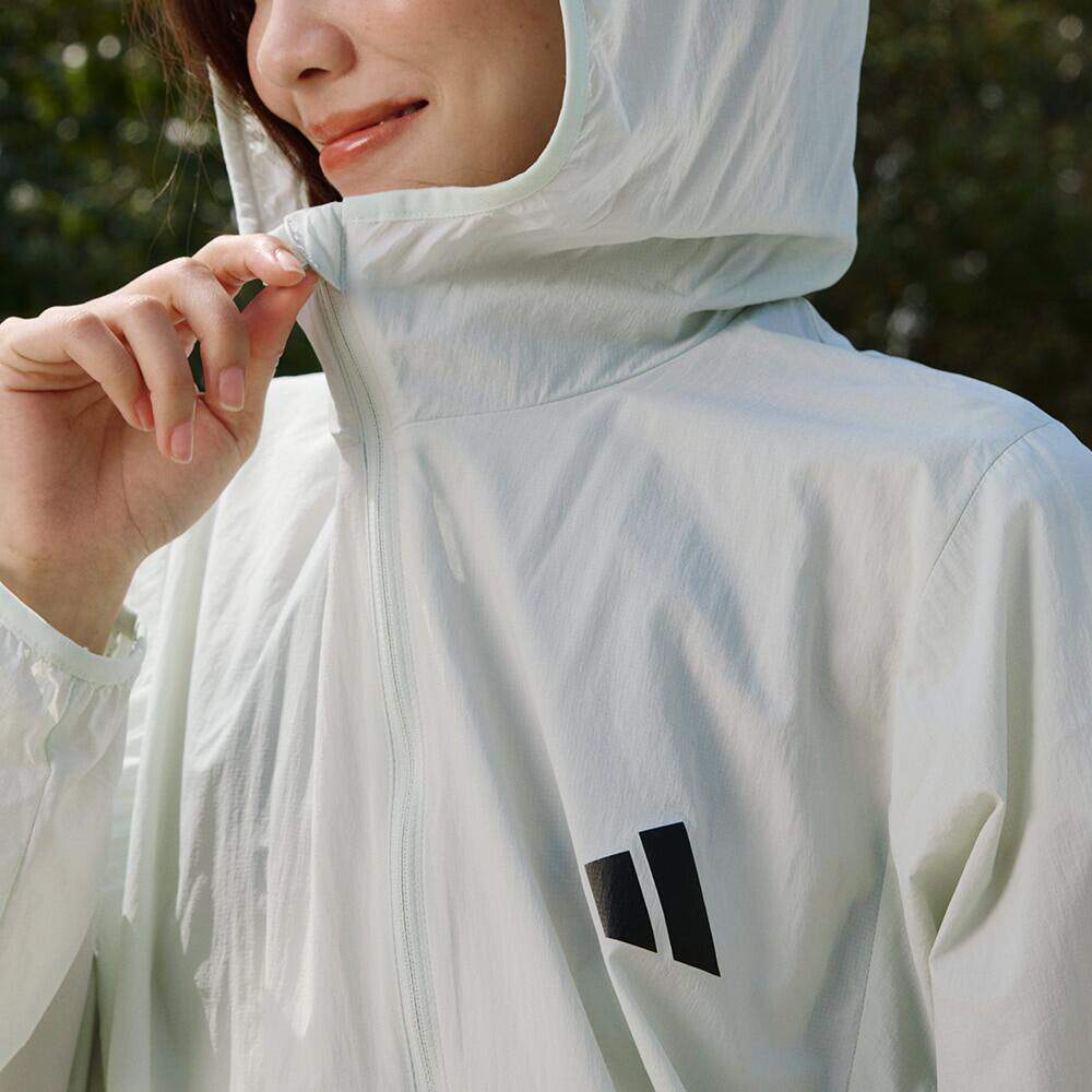 Adidas/阿迪达斯防晒UPF50+凉感拒水防泼运动休闲连帽皮肤衣外套