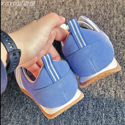 阿迪达斯男女翻毛皮休闲德训鞋