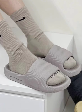 Adidas/阿迪达斯三叶草拖鞋男女同款居家休闲凉拖一字拖鞋HQ4670