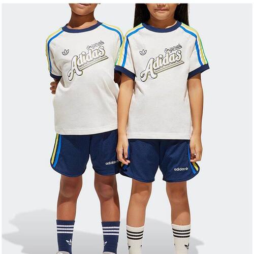 Adidas/阿迪达斯正品三叶草小童运动针织经典宽松户外套装JC5883