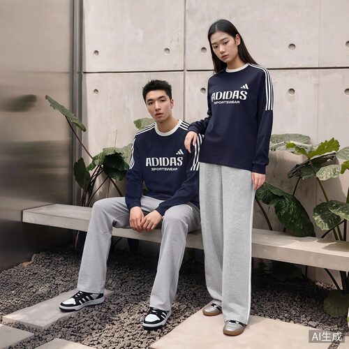 Adidas阿迪达斯男女秋季新款宽松休闲舒适运动长袖T恤卫衣 LD8812