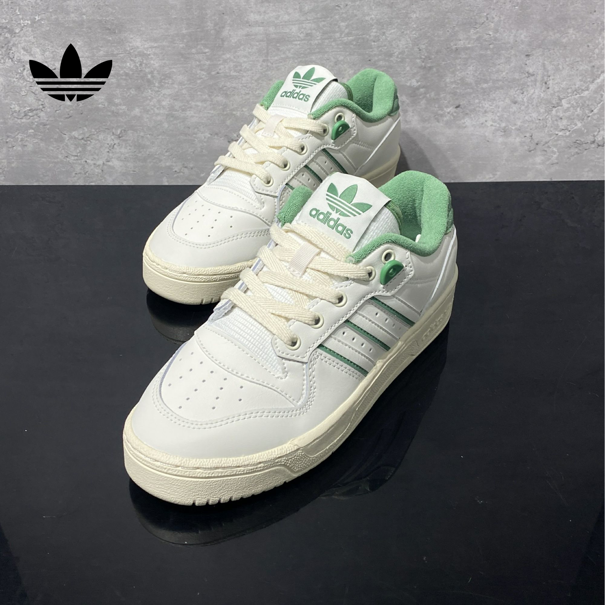 adidas三叶草RIVALRY LOW 情侣款复古篮球风板鞋时尚休闲鞋IF6259