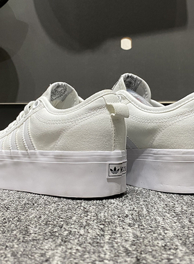 Adidas阿迪达斯三叶草女复古NIZZA厚底耐磨休闲板鞋运动鞋FV5322