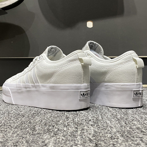 Adidas阿迪达斯三叶草女复古NIZZA厚底耐磨休闲板鞋运动鞋FV5322