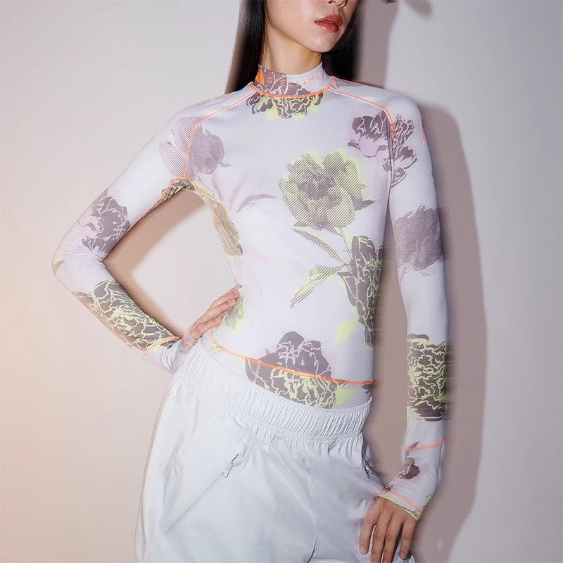 Adidas/阿迪达斯正品Stella Mc LS女士印花紧身运动长袖T恤IN3634,运动服/休闲服装,运动T恤,淘宝优惠券,粉丝福利购,淘宝优惠卷